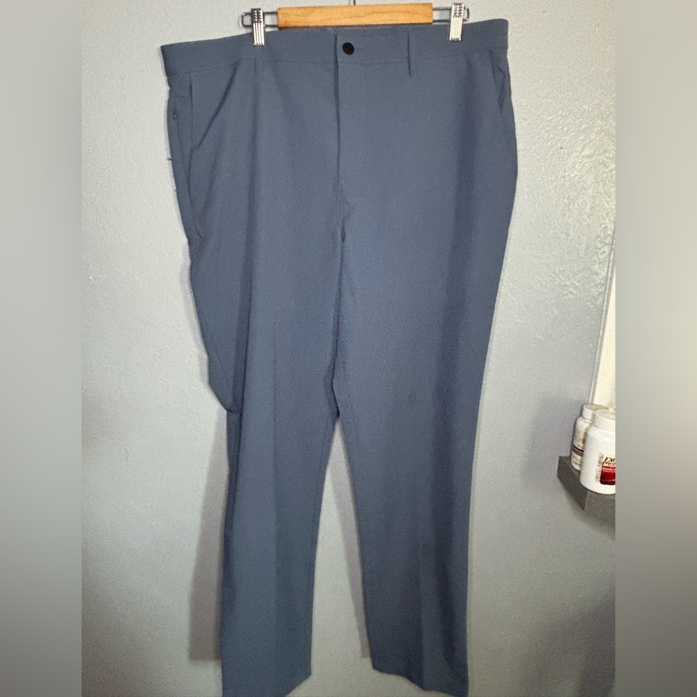 Banana Republic Mens 40x34Chino‎ Pants China Blue Flat Front 2 Zipper Pockets